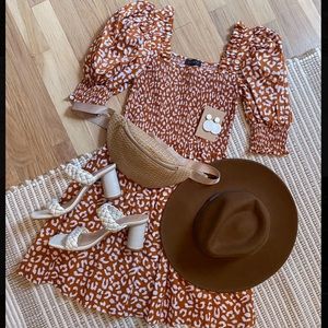 CUTE smocked cheetah dress